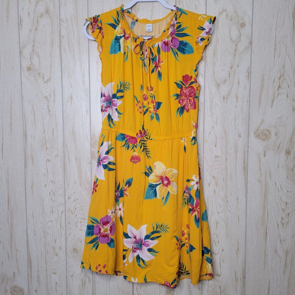 Old Navy Floral Yellow Dress